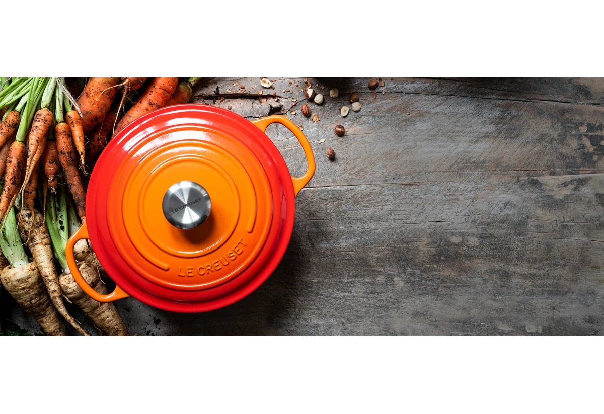 Signature Enameled Cast Iron Round Dutch Oven with Lid