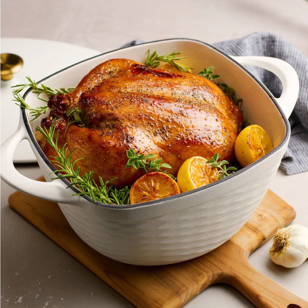 Prisma 7 Qt Enameled Cast Iron Covered Square Dutch Oven