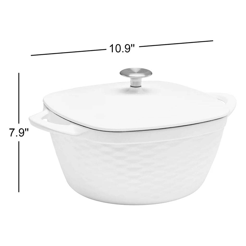 Prisma 7 Qt Enameled Cast Iron Covered Square Dutch Oven