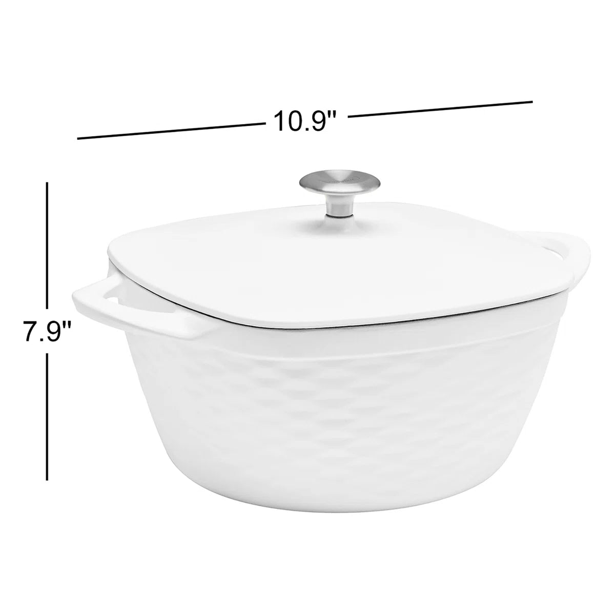 Prisma 7 Qt Enameled Cast Iron Covered Square Dutch Oven